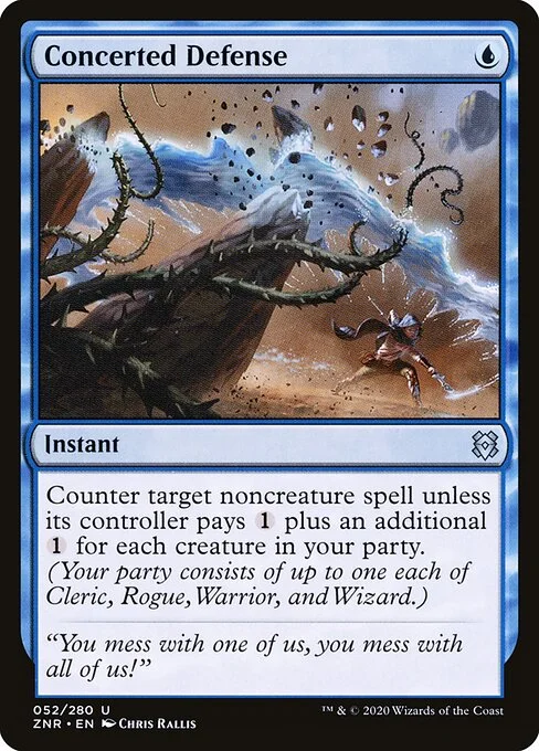 Concerted Defense, carta Magic di tipo Instant illustrata da Chris Rallis