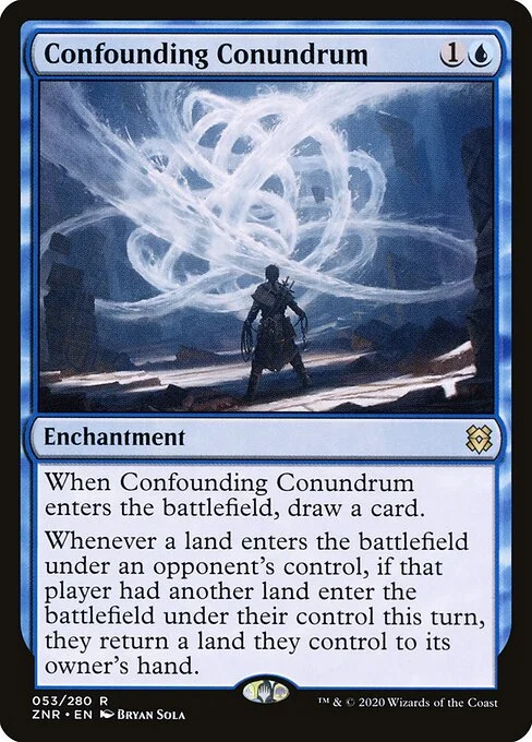 Confounding Conundrum, carta Magic di tipo Enchantment illustrata da Bryan Sola
