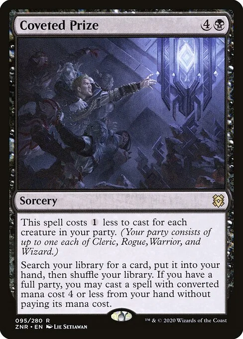 Coveted Prize, carta Magic di tipo Sorcery illustrata da Lie Setiawan