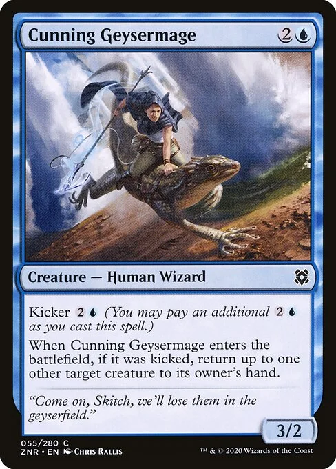Cunning Geysermage, carta Magic di tipo Creature — Human Wizard illustrata da Chris Rallis