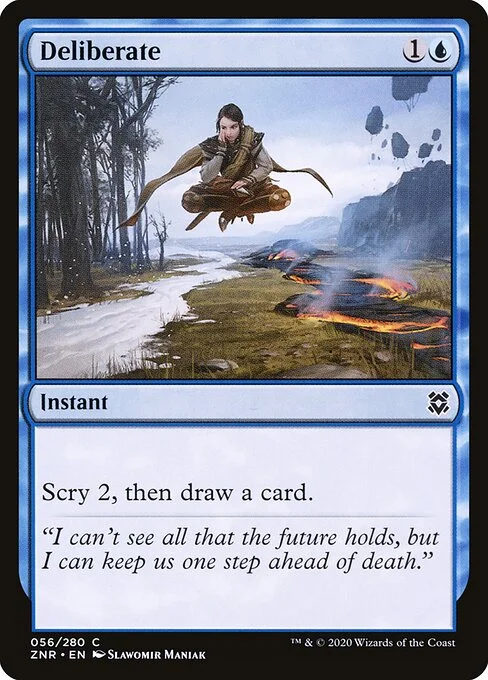 Deliberate, carta Magic di tipo Instant illustrata da Slawomir Maniak