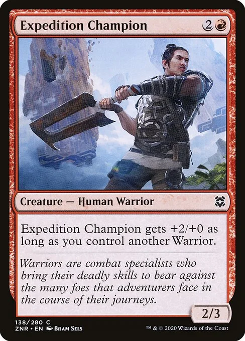 Expedition Champion, carta Magic di tipo Creature — Human Warrior illustrata da Bram Sels