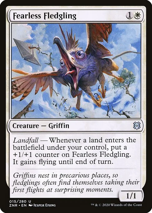 Fearless Fledgling, carta Magic di tipo Creature — Griffin illustrata da Jesper Ejsing