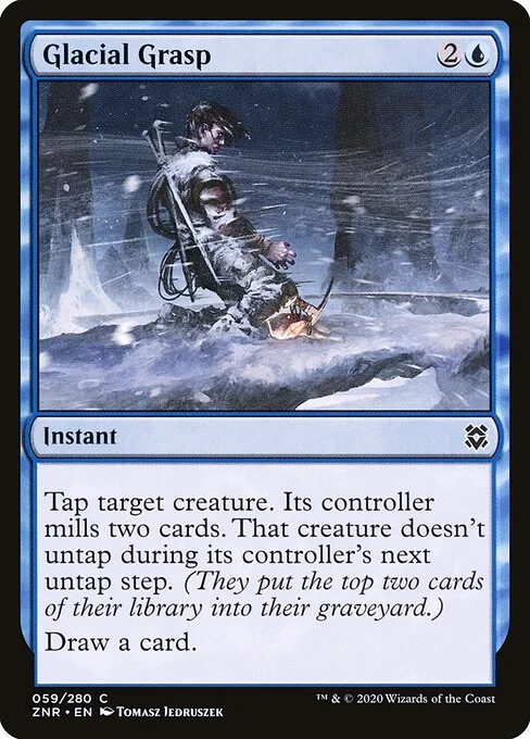 Glacial Grasp, carta Magic di tipo Instant illustrata da Tomasz Jedruszek