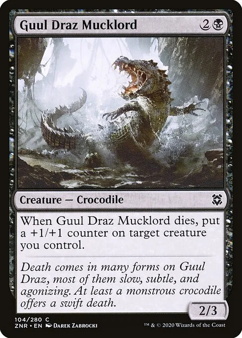 Guul Draz Mucklord, carta Magic di tipo Creature — Crocodile illustrata da Darek Zabrocki