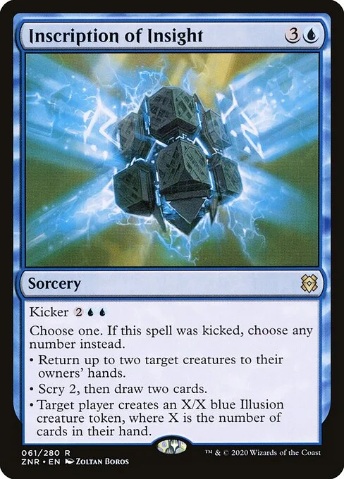 Inscription of Insight, carta Magic di tipo Sorcery illustrata da Zoltan Boros