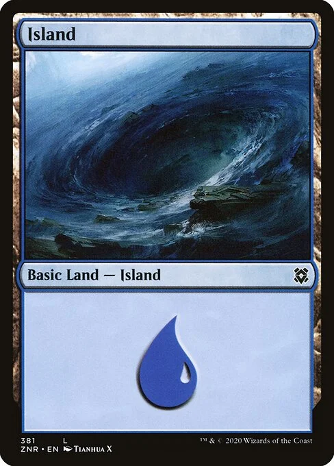 Island, carta Magic di tipo Basic Land — Island illustrata da Tianhua X