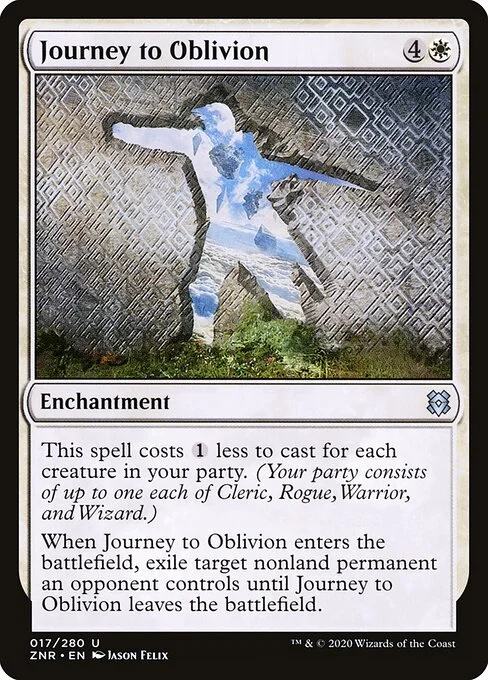 Journey to Oblivion, carta Magic di tipo Enchantment illustrata da Jason Felix