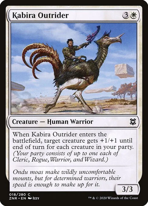 Kabira Outrider, carta Magic di tipo Creature — Human Warrior illustrata da Izzy
