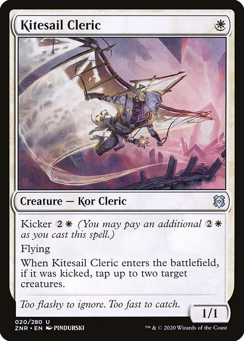 Kitesail Cleric, carta Magic di tipo Creature — Kor Cleric illustrata da PINDURSKI