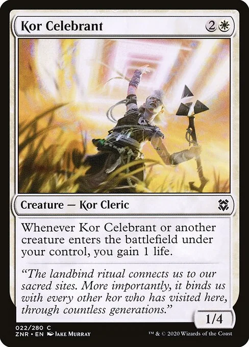 Kor Celebrant, carta Magic di tipo Creature — Kor Cleric illustrata da Jake Murray