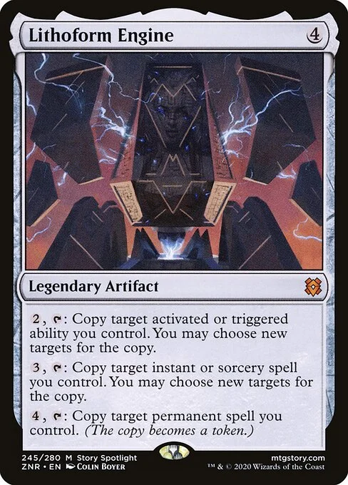 Lithoform Engine, carta Magic di tipo Legendary Artifact illustrata da Colin Boyer
