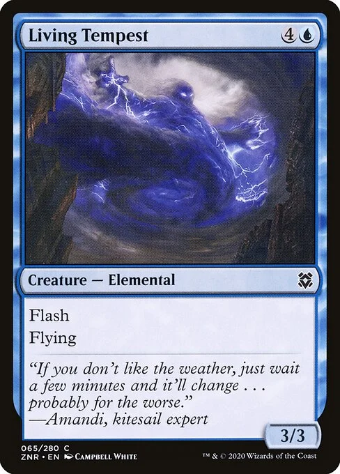 Living Tempest, carta Magic di tipo Creature — Elemental illustrata da Campbell White
