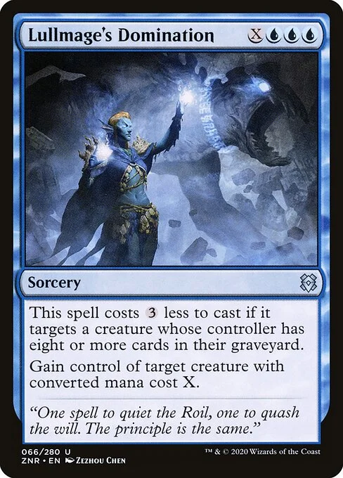 Lullmage's Domination, carta Magic di tipo Sorcery illustrata da Zezhou Chen