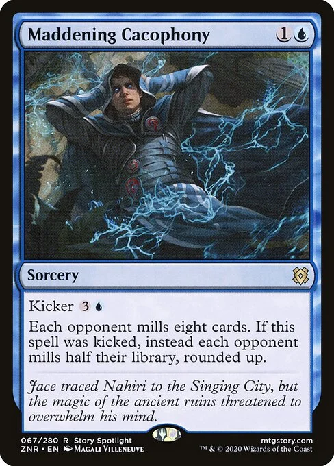 Maddening Cacophony, carta Magic di tipo Sorcery illustrata da Magali Villeneuve