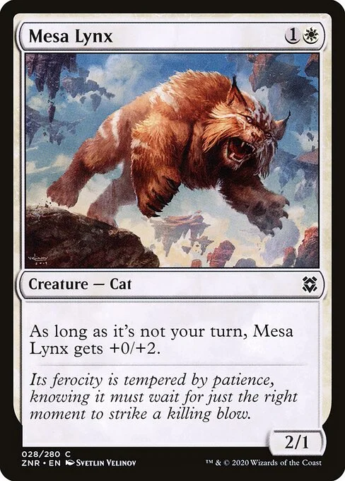 Mesa Lynx, carta Magic di tipo Creature — Cat illustrata da Svetlin Velinov