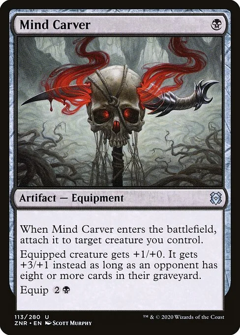 Mind Carver, carta Magic di tipo Artifact — Equipment illustrata da Scott Murphy