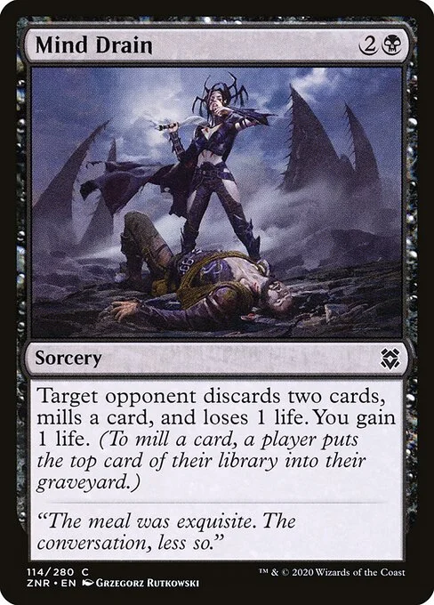 Mind Drain, carta Magic di tipo Sorcery illustrata da Grzegorz Rutkowski