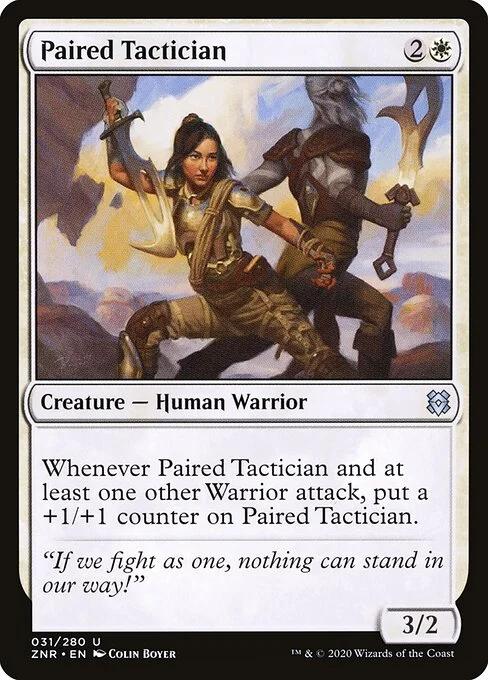 Paired Tactician, carta Magic di tipo Creature — Human Warrior illustrata da Colin Boyer