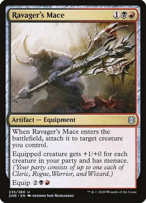 Ravager's Mace, carta Magic di tipo Artifact — Equipment illustrata da Antonio José Manzanedo
