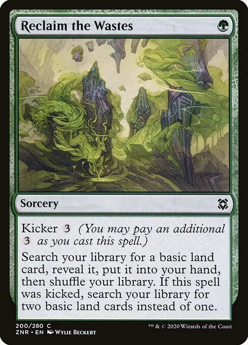Reclaim the Wastes, carta Magic di tipo Sorcery illustrata da Wylie Beckert