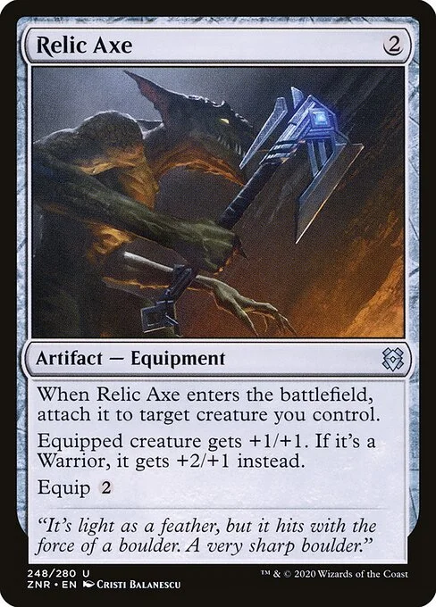 Relic Axe, carta Magic di tipo Artifact — Equipment illustrata da Cristi Balanescu
