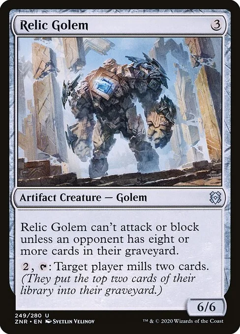 Relic Golem, carta Magic di tipo Artifact Creature — Golem illustrata da Svetlin Velinov