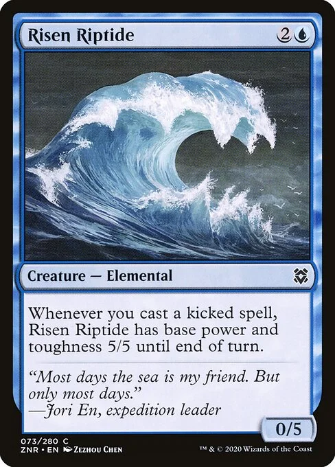 Risen Riptide, carta Magic di tipo Creature — Elemental illustrata da Zezhou Chen