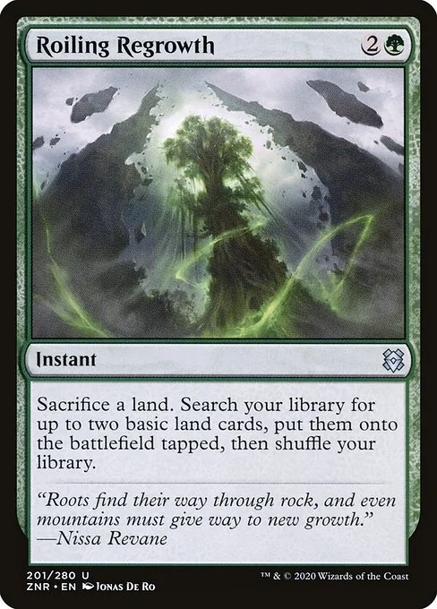 Roiling Regrowth, carta Magic di tipo Instant illustrata da Jonas De Ro