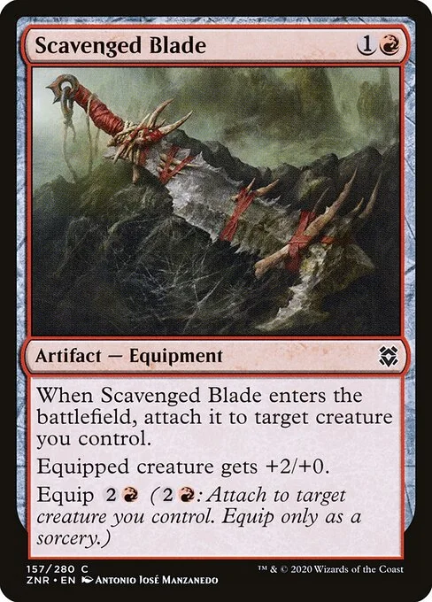 Scavenged Blade, carta Magic di tipo Artifact — Equipment illustrata da Antonio José Manzanedo