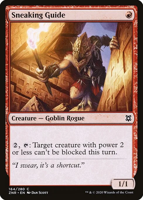 Sneaking Guide, carta Magic di tipo Creature — Goblin Rogue illustrata da Dan Murayama Scott