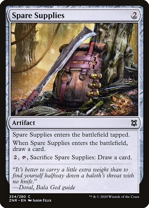 Spare Supplies, carta Magic di tipo Artifact illustrata da Jason Felix