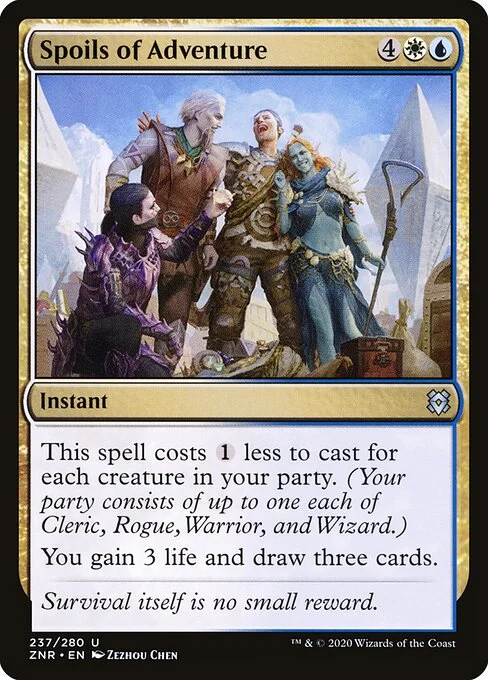 Spoils of Adventure, carta Magic di tipo Instant illustrata da Zezhou Chen