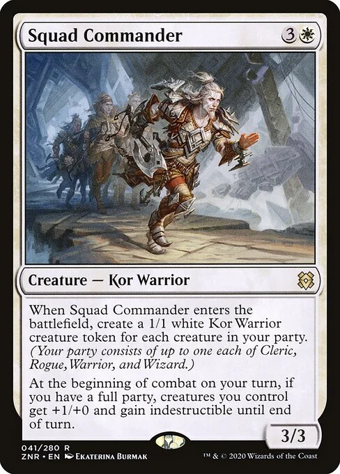Squad Commander, carta Magic di tipo Creature — Kor Warrior illustrata da Ekaterina Burmak