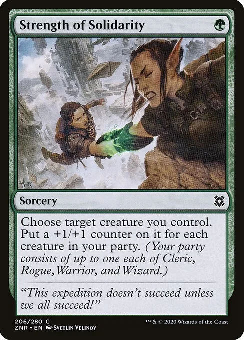 Strength of Solidarity, carta Magic di tipo Sorcery illustrata da Svetlin Velinov