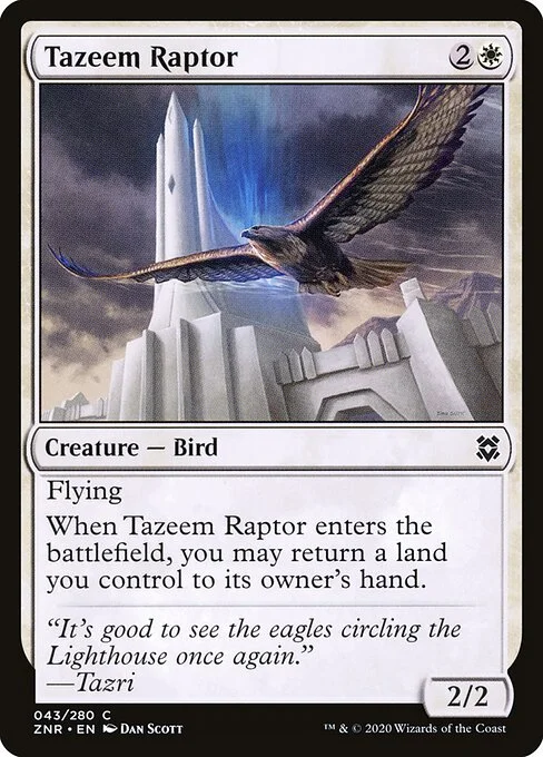 Tazeem Raptor, carta Magic di tipo Creature — Bird illustrata da Dan Murayama Scott