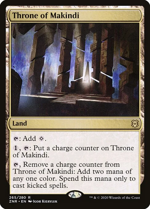 Throne of Makindi, carta Magic di tipo Land illustrata da Igor Kieryluk