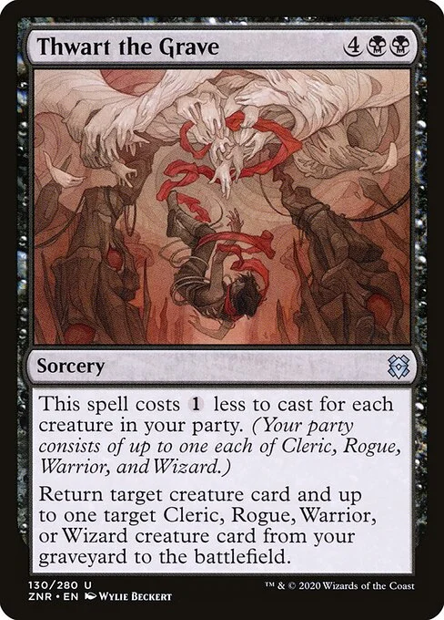 Thwart the Grave, carta Magic di tipo Sorcery illustrata da Wylie Beckert