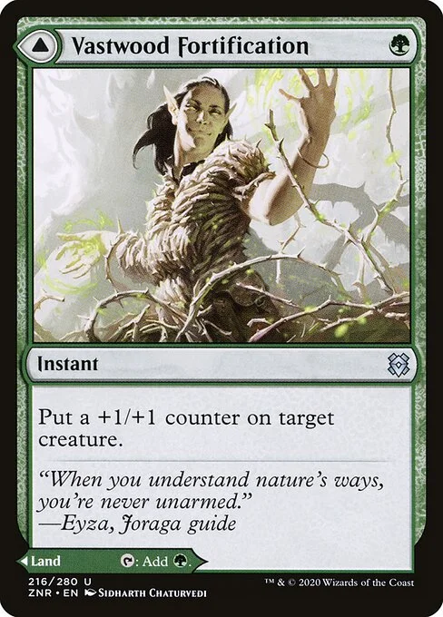 Vastwood Fortification // Vastwood Thicket, carta Magic di tipo Instant // Land illustrata da Sidharth Chaturvedi
