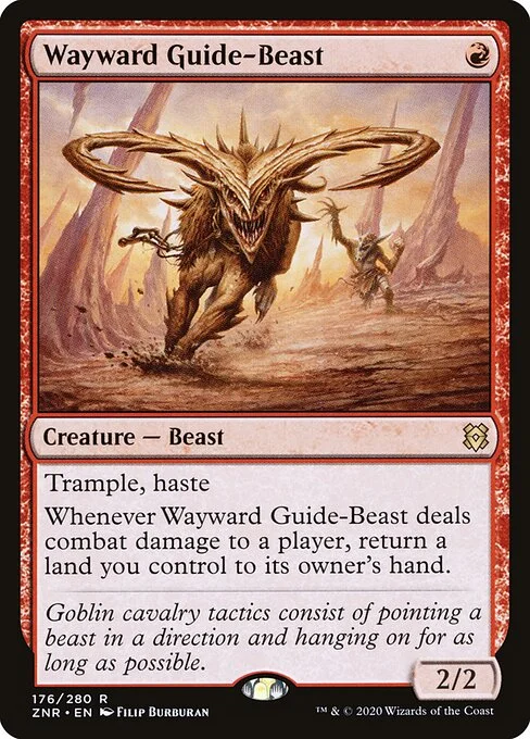 Wayward Guide-Beast, carta Magic di tipo Creature — Beast illustrata da Filip Burburan